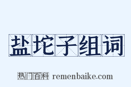 盐坨子组词是什么意思的图片